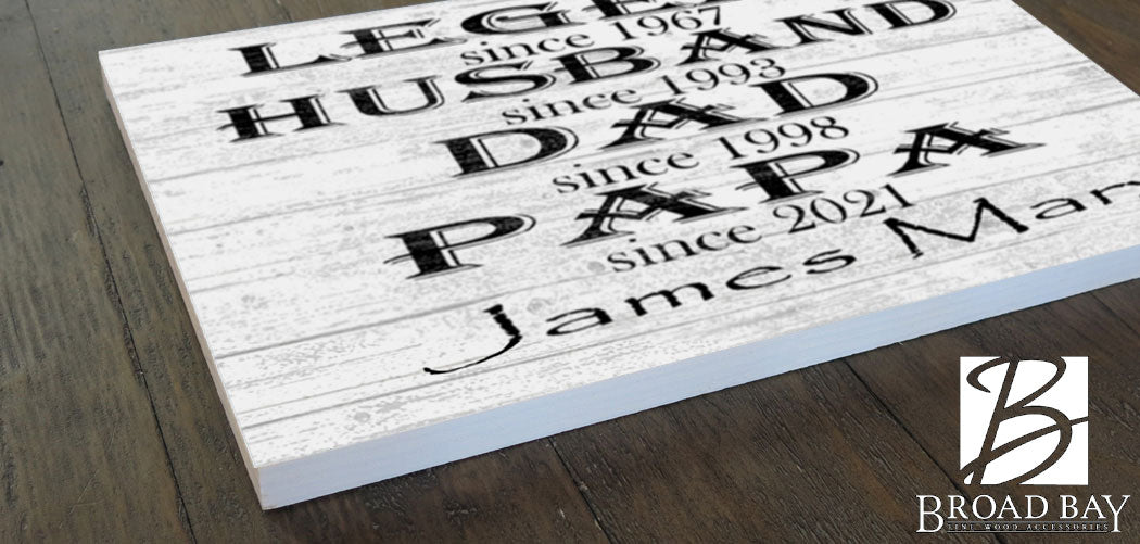 DAD Gift Sign PERSONALIZED Father Milestone Dates