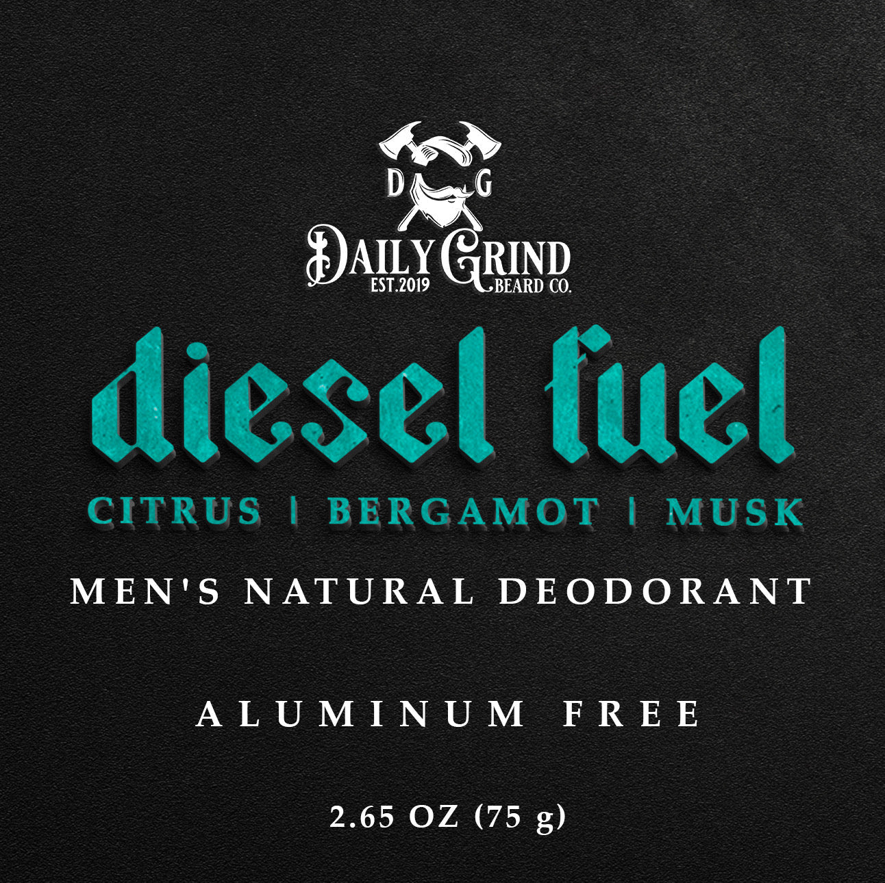 Diesel Fuel Natural Deodorant for Men - Citrus & Bergamot