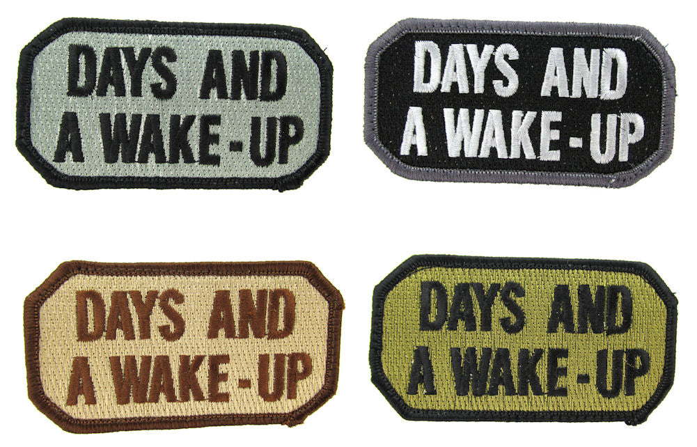 CLEARANCE - DAYS AND A WAKE UP Morale Patch - Various Colors