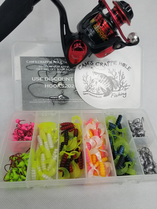 Cam's Complete 6'2" (8+1 BB Ball Bearing Reel) Magic Stix Curly Tail Combo  Special