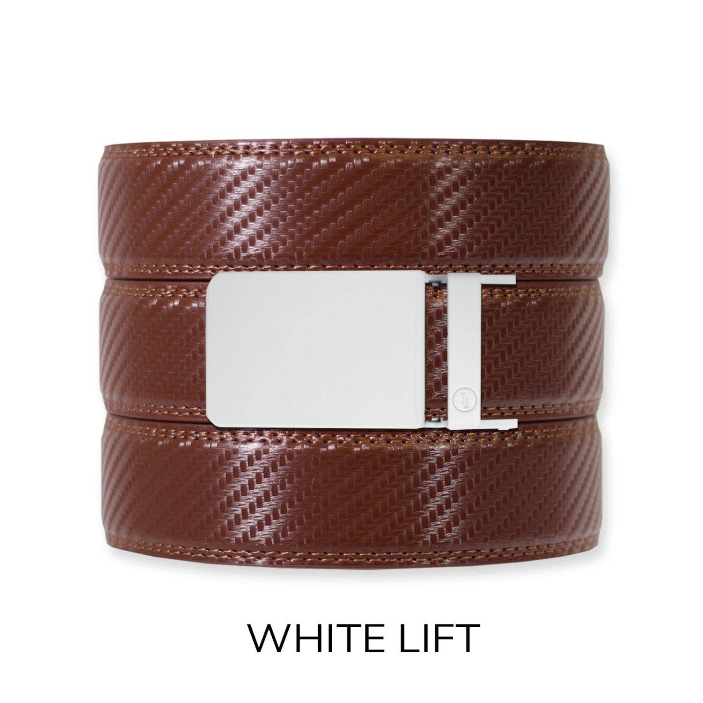 Carbon Chestnut Leather Ratchet Belt & Buckle Set