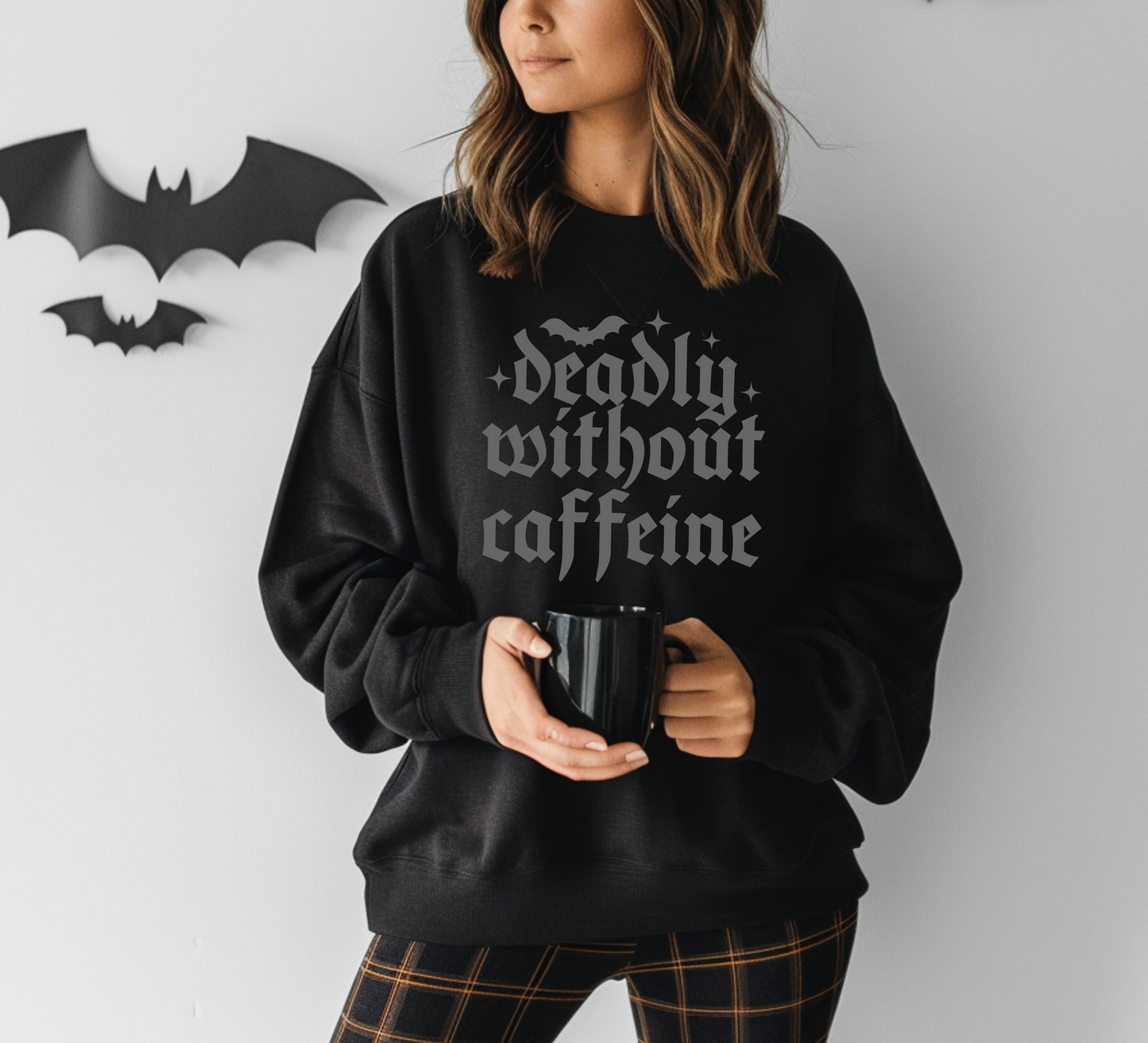 Deadly Without Caffeine Crewneck Sweatshirt