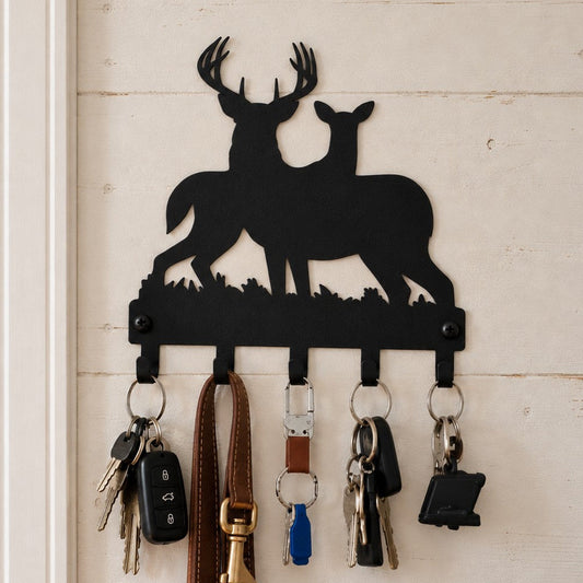 Deer Doe and Buck Family #1 - Key Rack