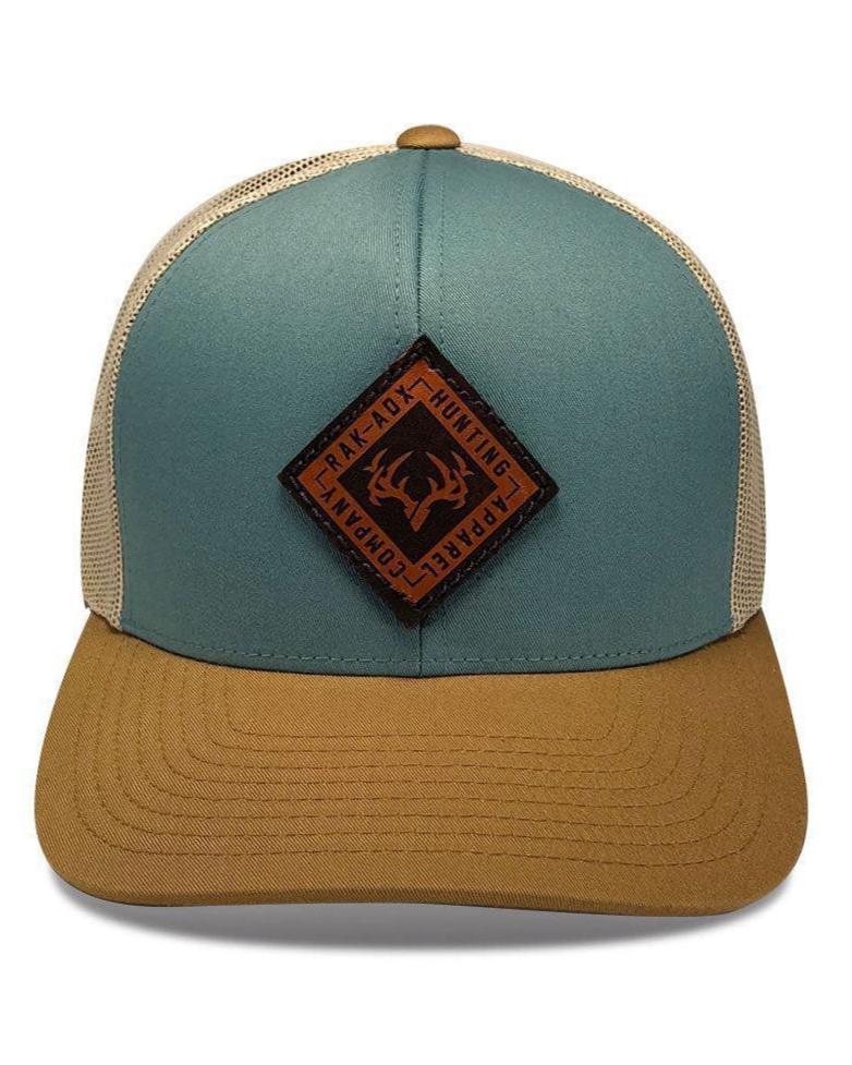 Delta Sky Blue Leather Patch Trucker Hat