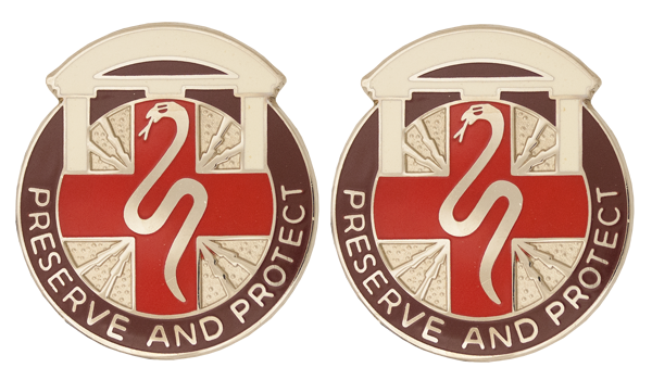 Dental Activity Fort Gordon Unit Crest - Pair - PRESERVE AND PROTECT