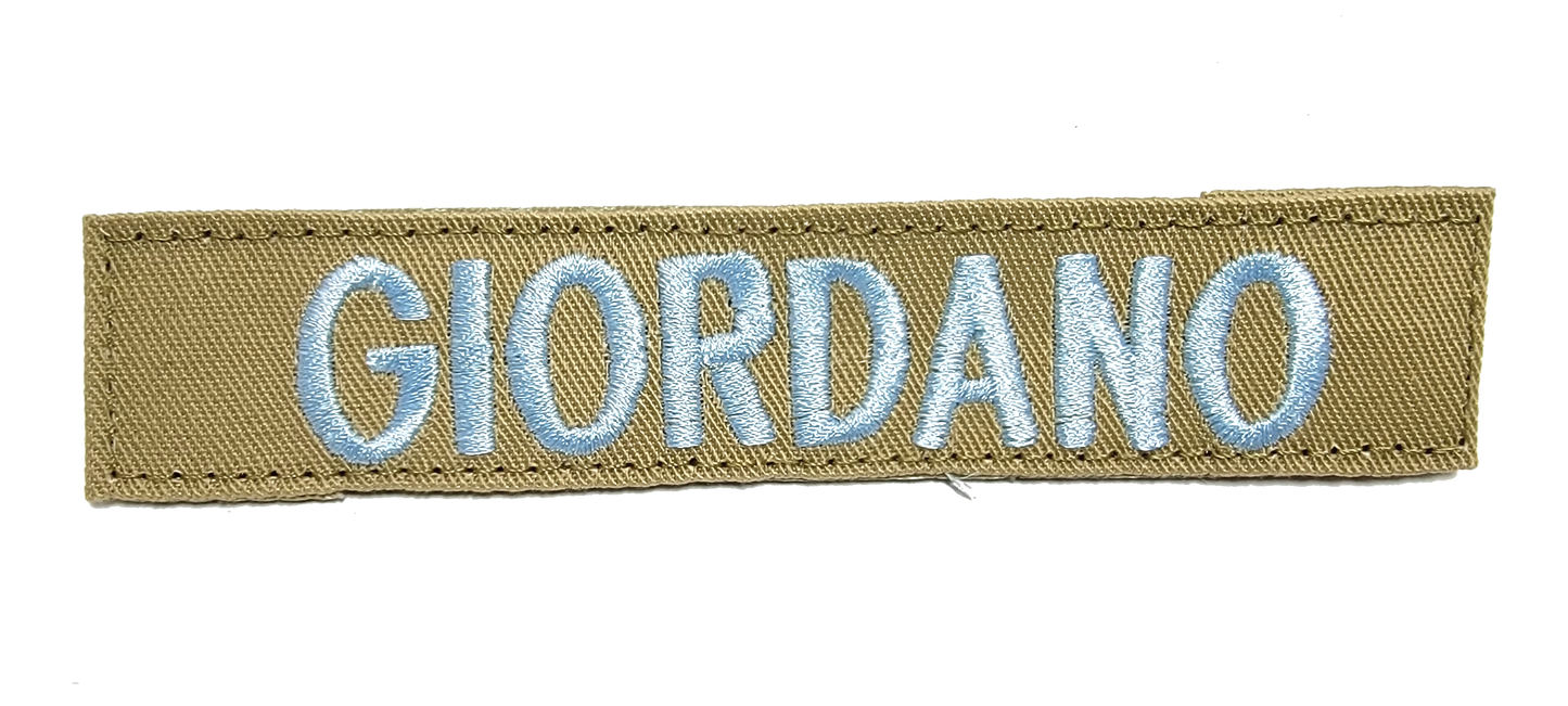 Desert Name Tape with Hook Fastener - Fabric Material