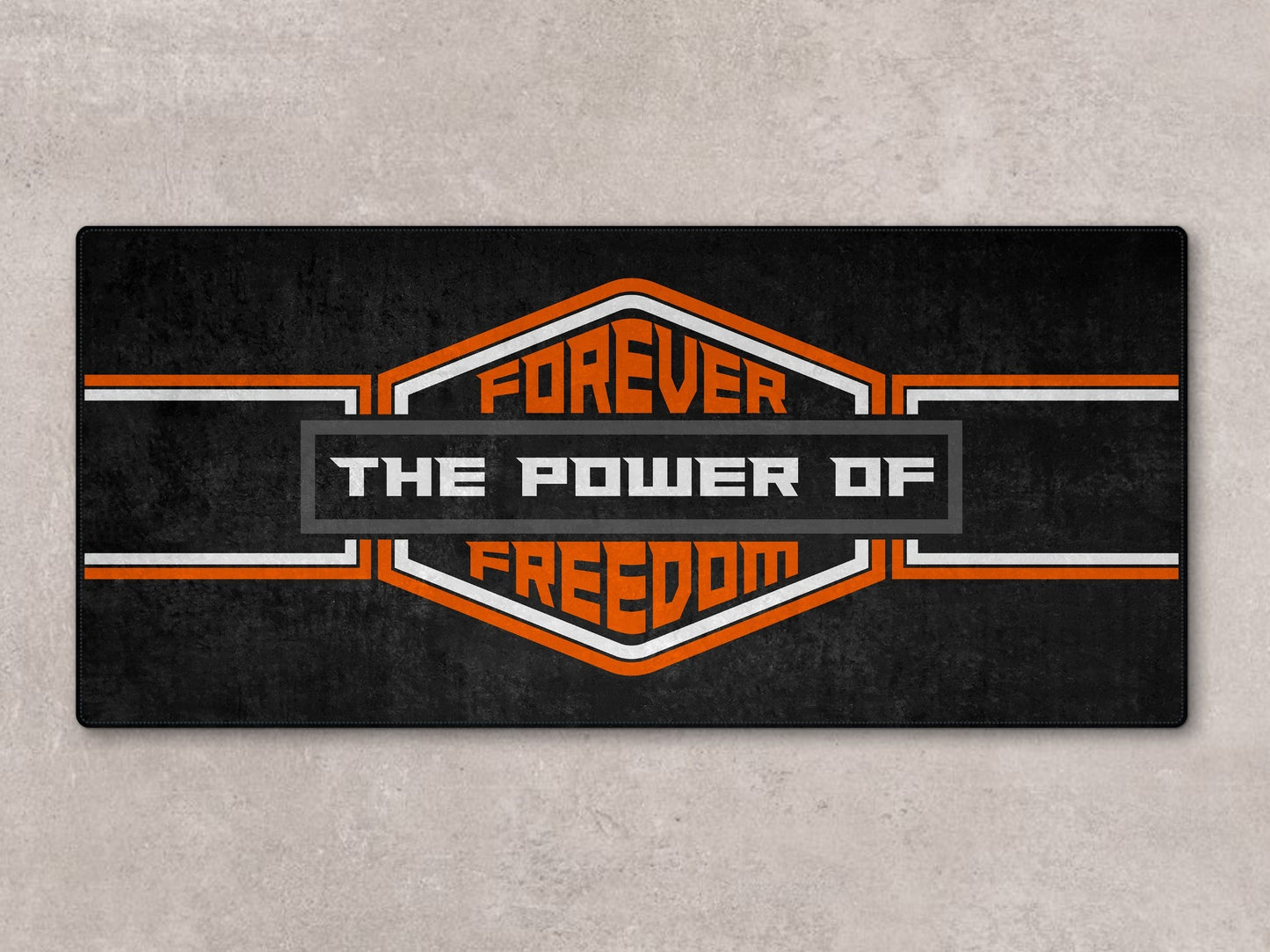 MPM Motorcycle Mat for Cruiser - Touring - Sport Motorcycle " Forever The Power of Freedom " - MM7101