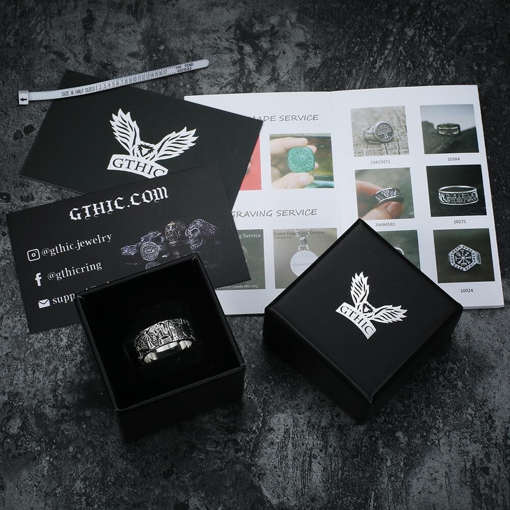 Detailed Pastoral Patterns Alloy Embossed Ring