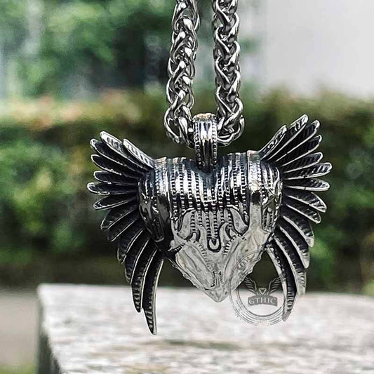 Devil Heart Wings Stainless Steel Pendant