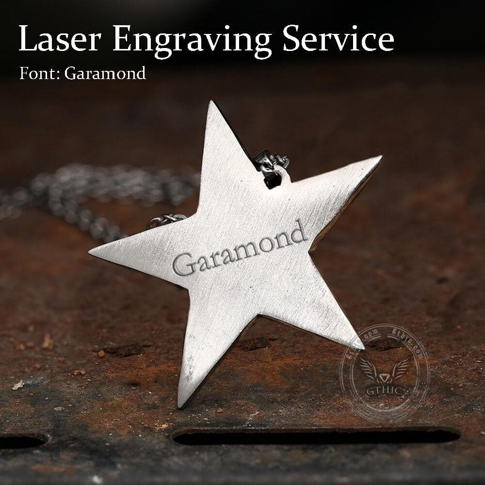 Devil Satan Smile Stainless Steel Pentagram Necklace