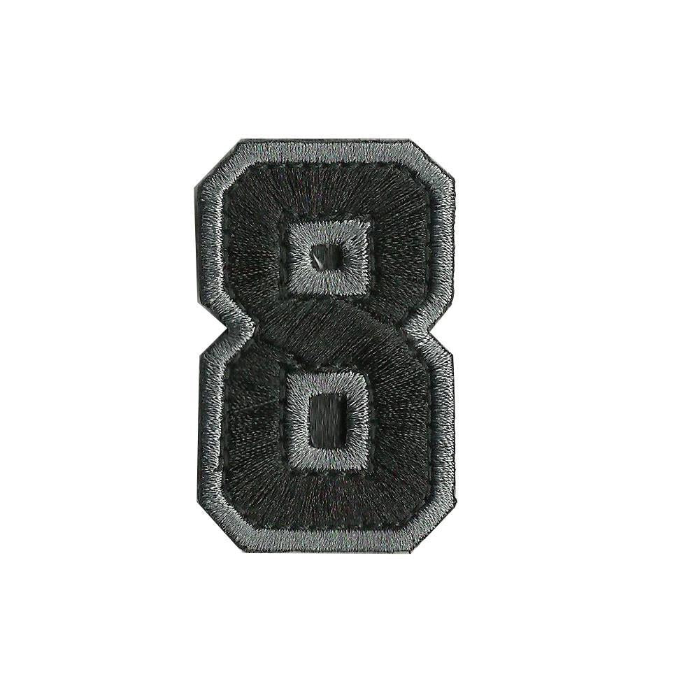 Tactical Numbers 2" x 1.25" - Silver-Black
