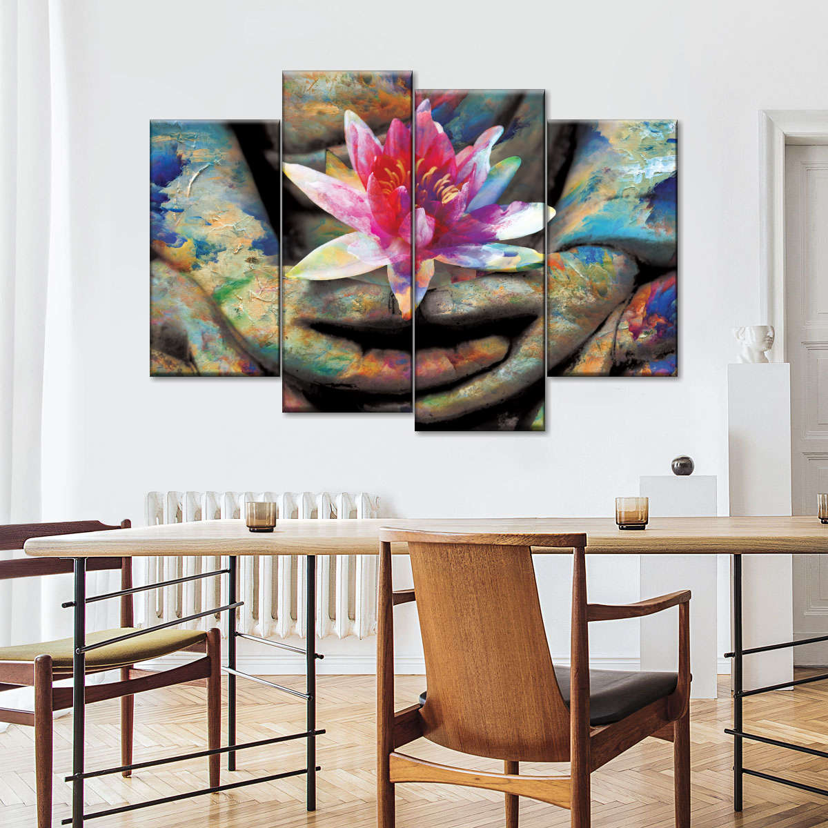 Lotus Flower In Hand Wall Art