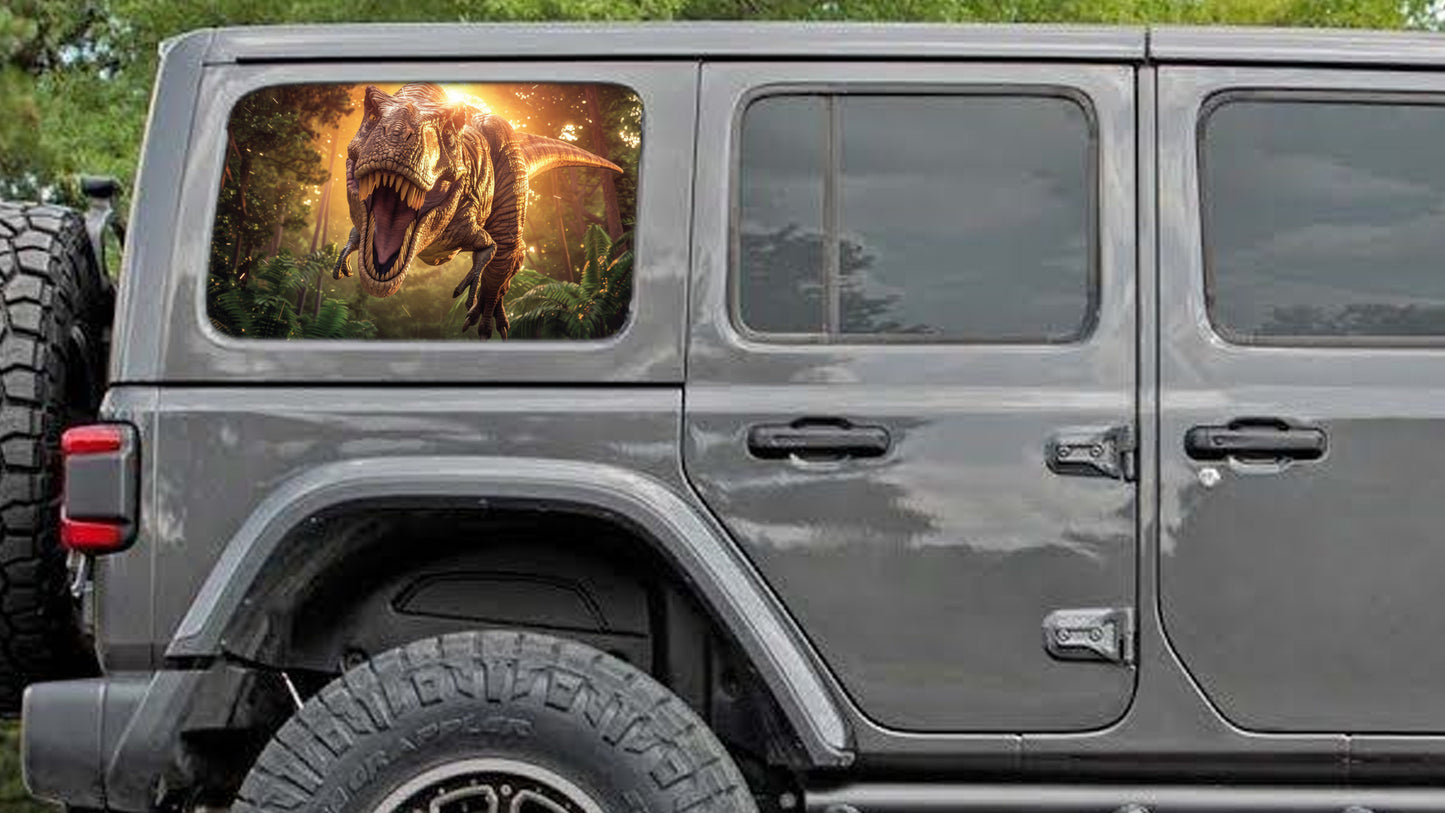 Dino Rear quarter window see through graphic.