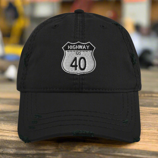 Highway 40 Distressed Dad Hat