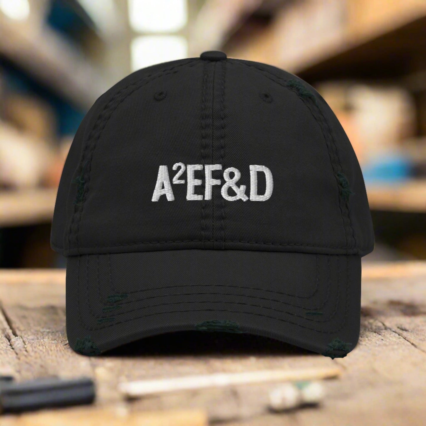Against All Enemies Distressed Dad Hat (Block)
