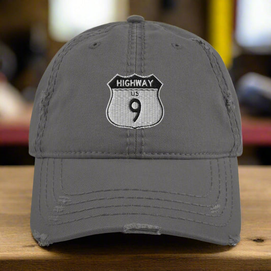 Highway 9 Distressed Dad Hat