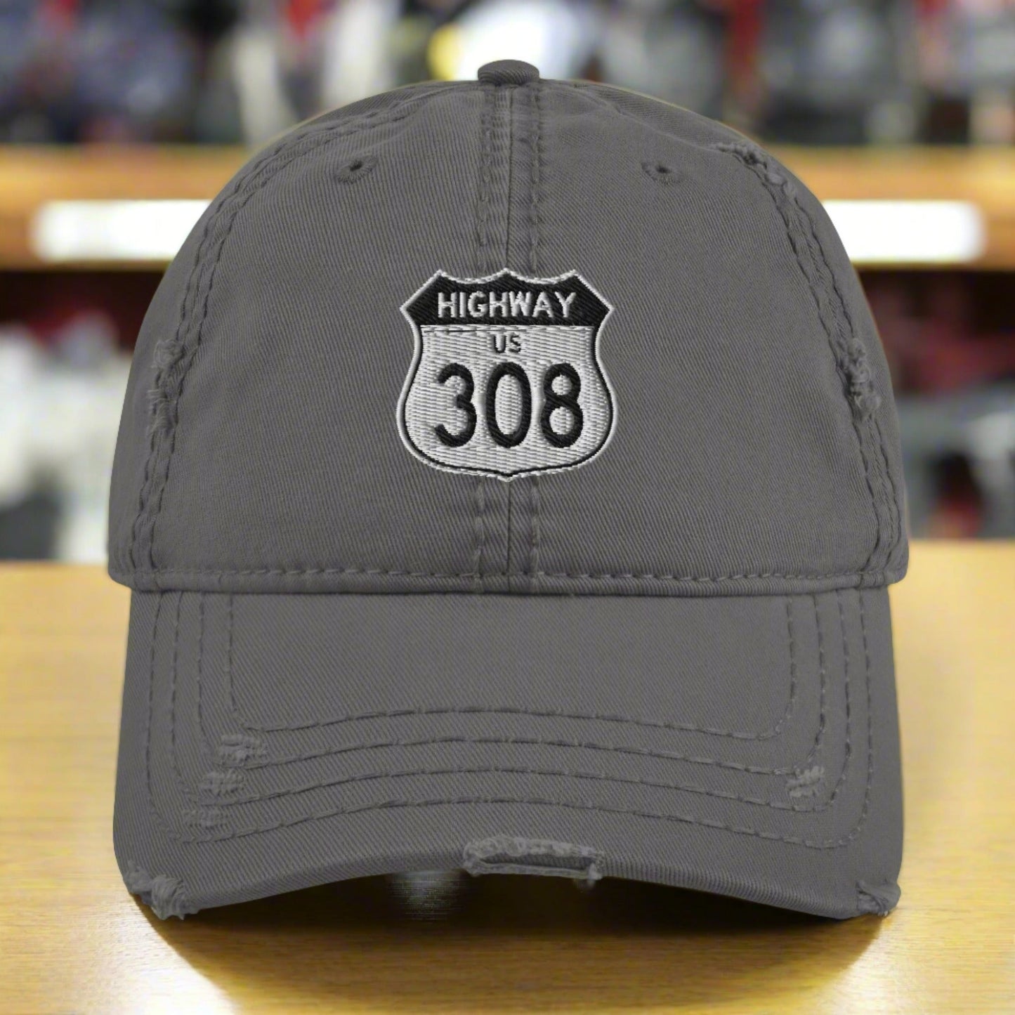 Highway 308 Distressed Dad Hat