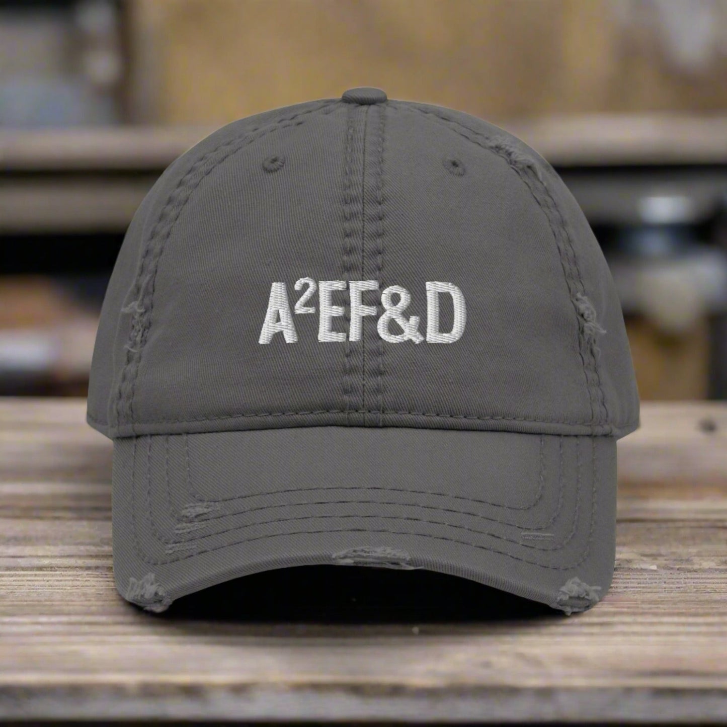 Against All Enemies Distressed Dad Hat (Block)