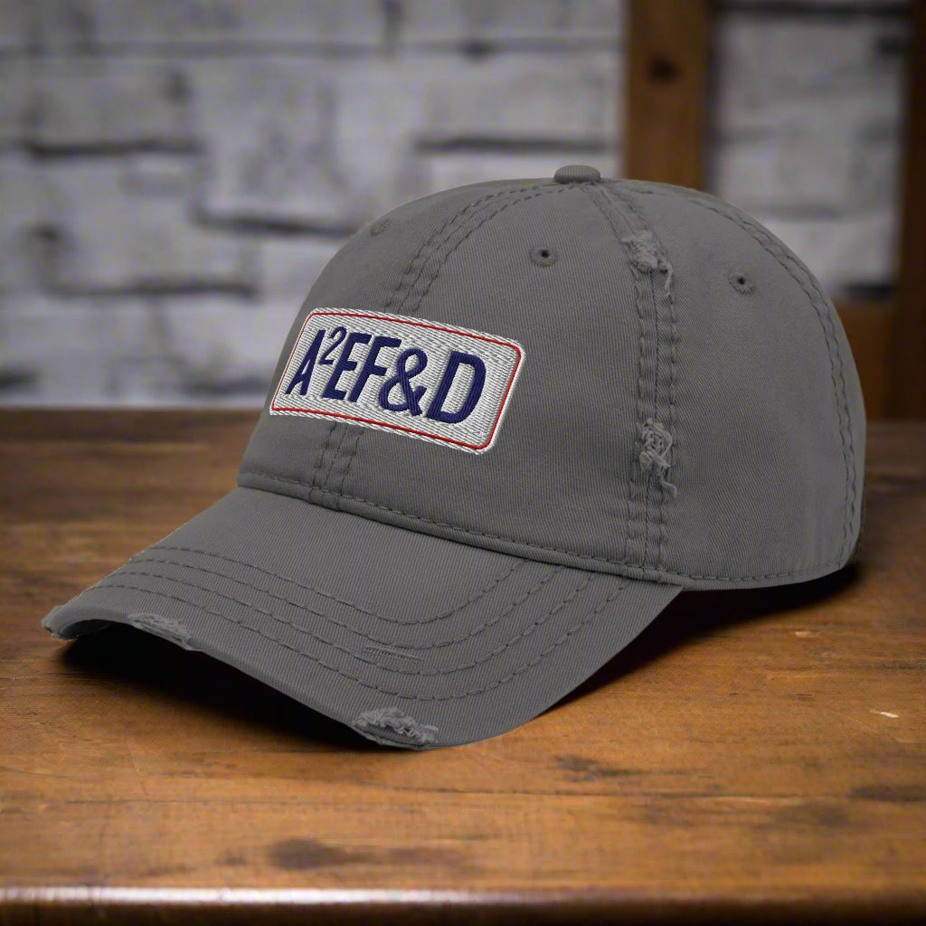 Against All Enemies Distressed Dad Hat (RWB)