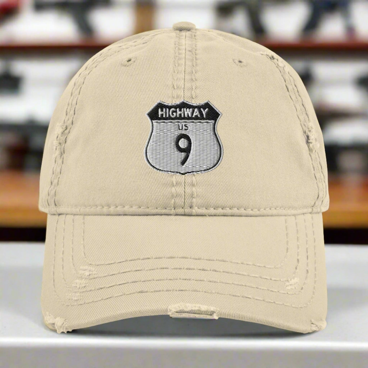 Highway 9 Distressed Dad Hat