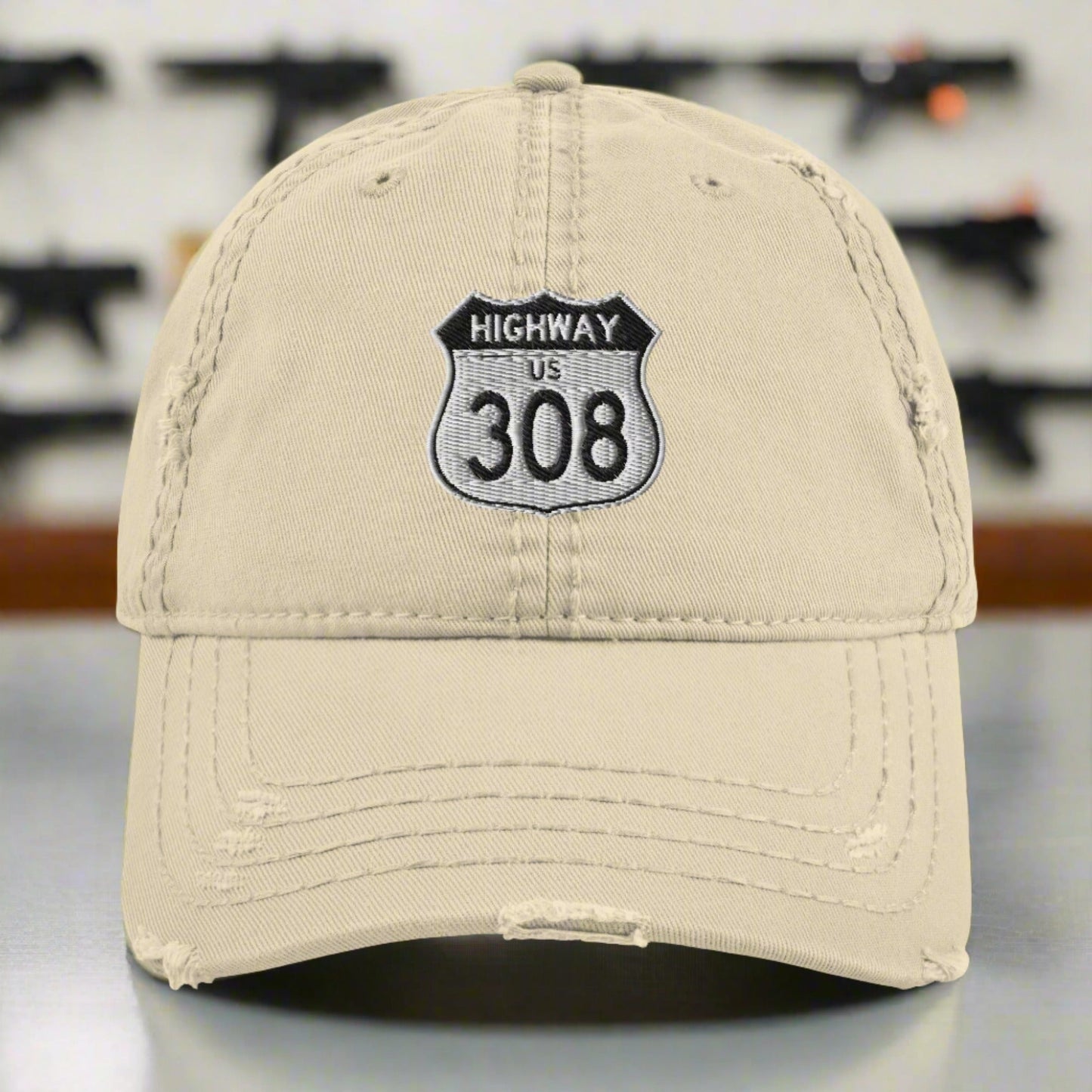 Highway 308 Distressed Dad Hat