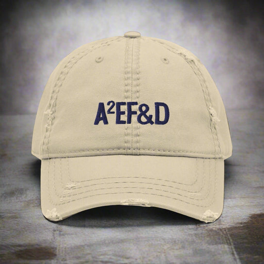 Against All Enemies Distressed Dad Hat (Block)
