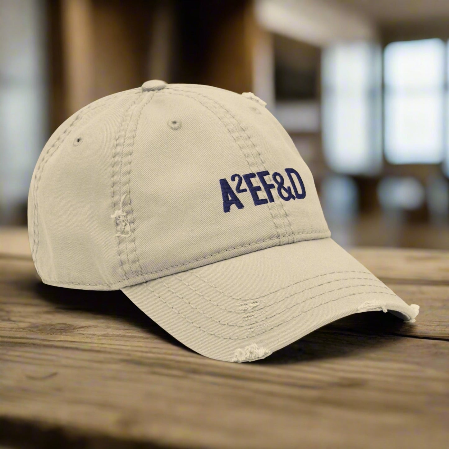 Against All Enemies Distressed Dad Hat (Block)