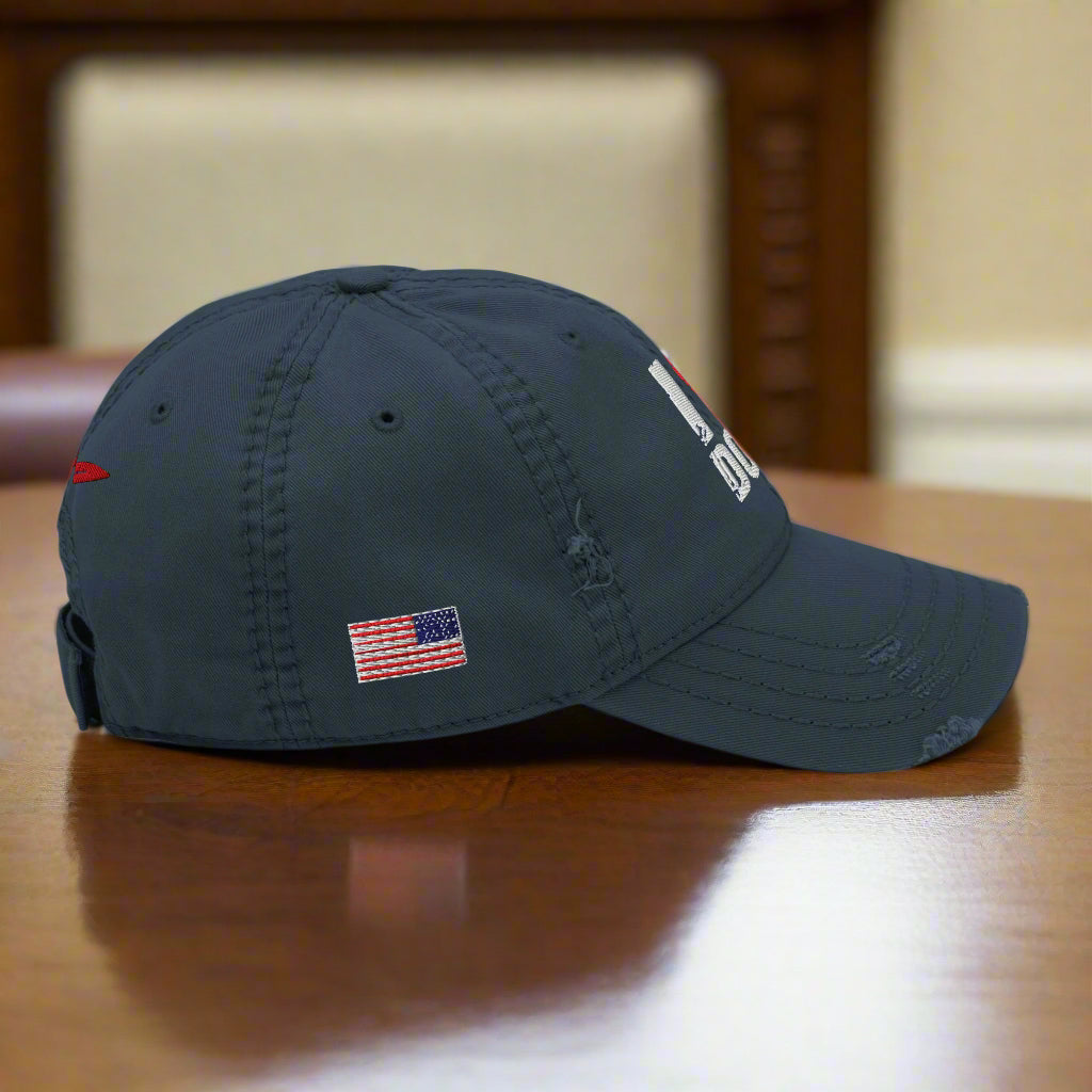 I ❤️ DOGE Distressed Dad Hat