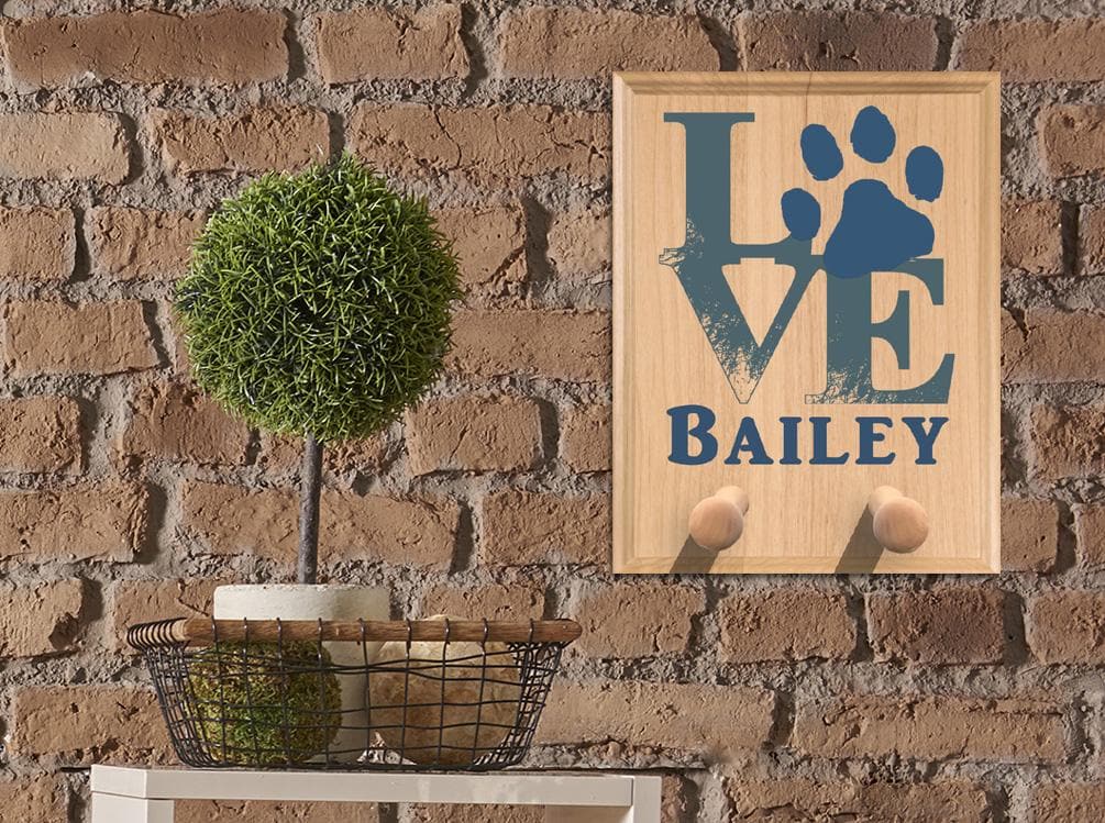 Dog Leash Holder Sign PERSONALIZED -