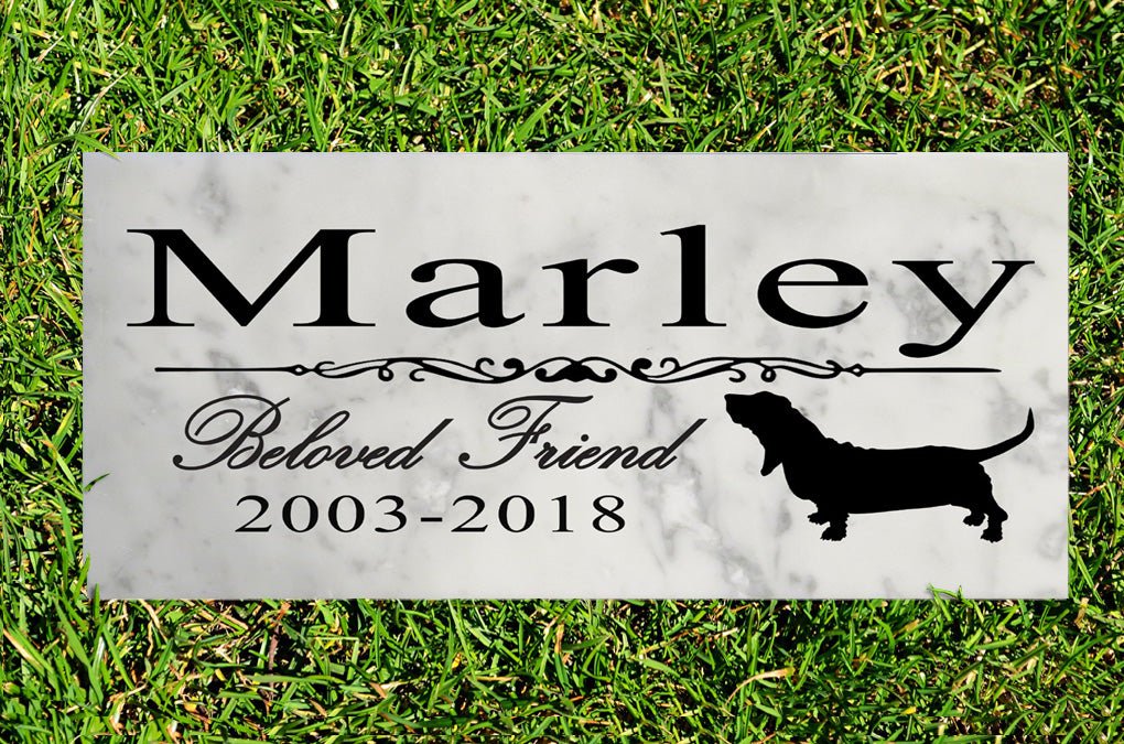 Dog Memorial Stone By Breed Personalized Marker Marble Grave Headstone