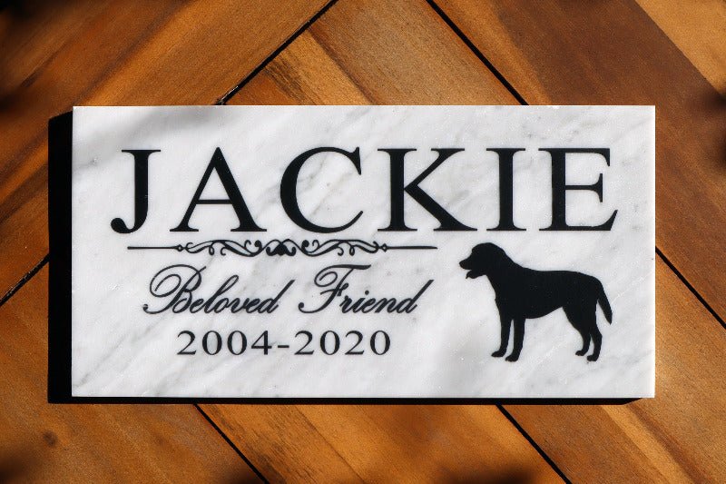 Dog Memorial Stone By Breed Personalized Marker Marble Grave Headstone
