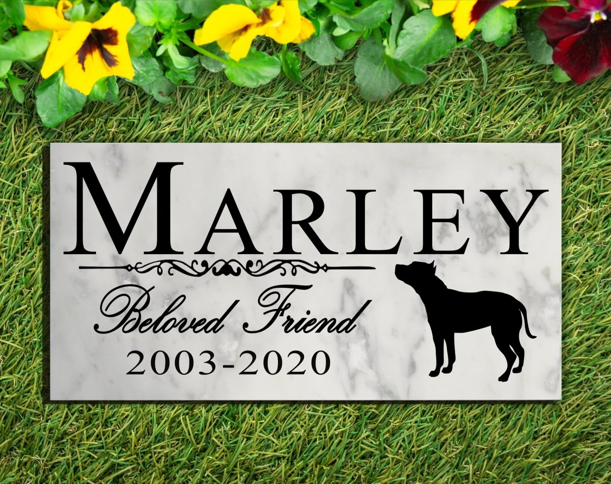 Dog Memorial Stone By Breed Personalized Marker Marble Grave Headstone