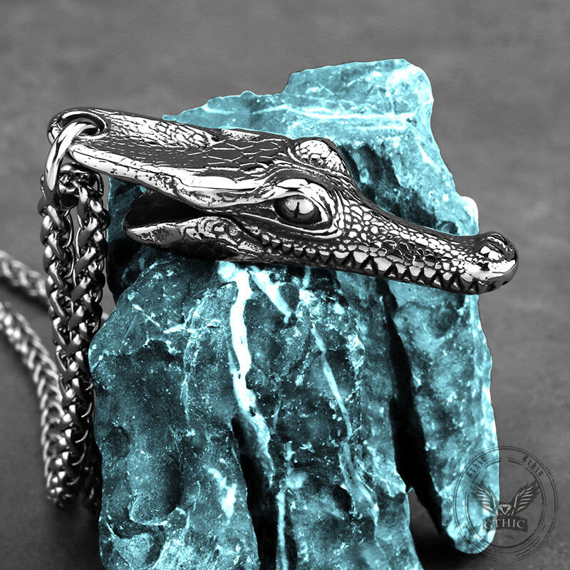 Domineering Crocodile Head Stainless Steel Pendant