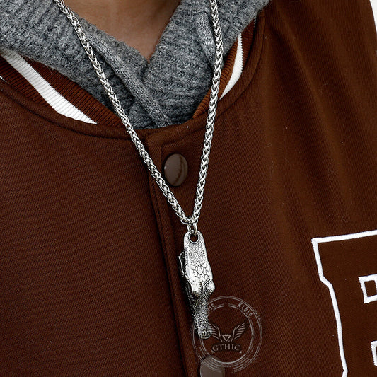 Domineering Crocodile Head Stainless Steel Pendant