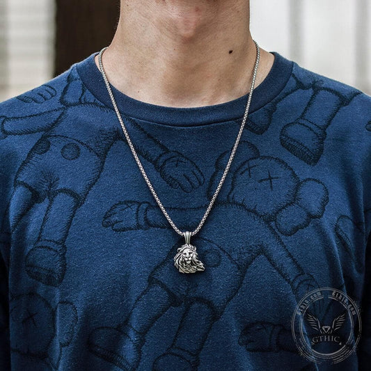 Domineering Lion Pure Tin Necklace
