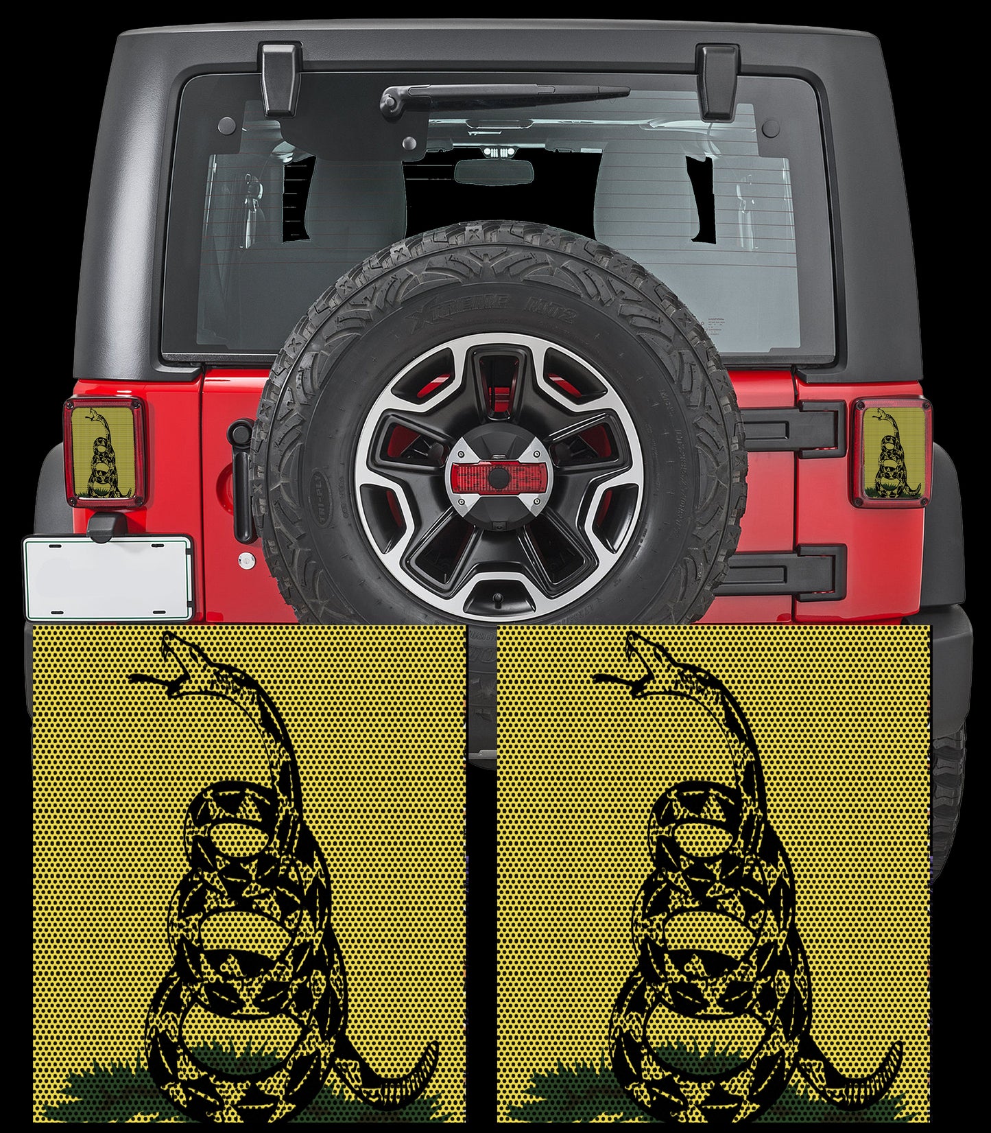 Don't tread on me taillight cover decal