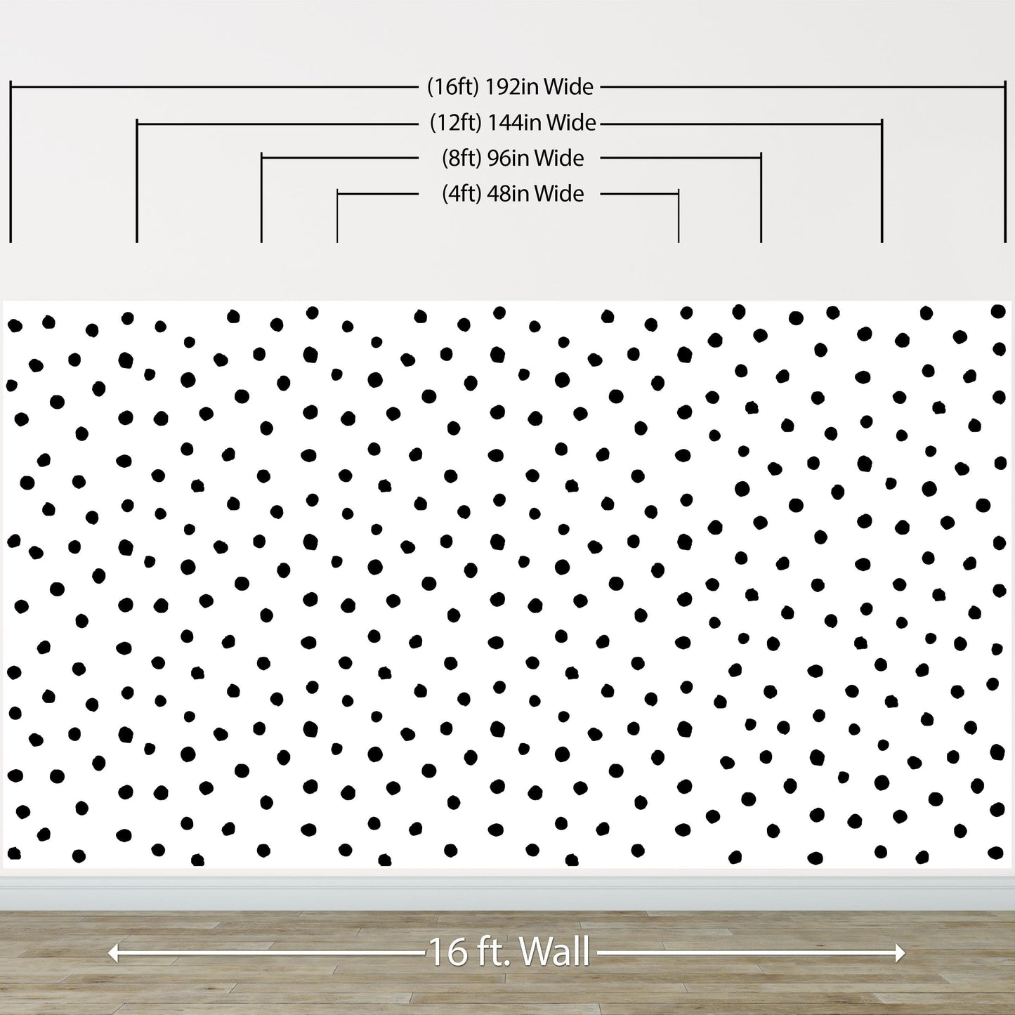 Circle Polka Dots Pattern Peel and Stick Wallpaper | Removable Wall Mural #6206