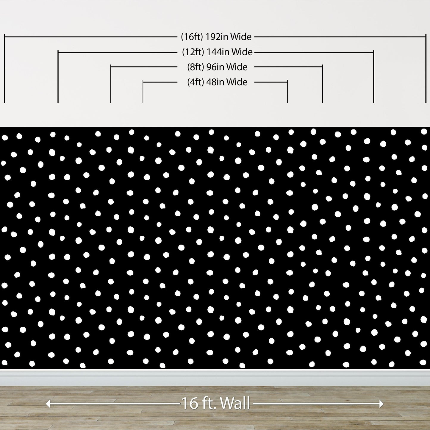 Circle Polka Dots Pattern Peel and Stick Wallpaper | Removable Wall Mural #6206