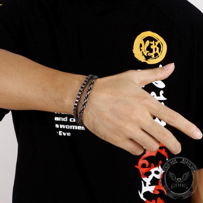 Double Chains Stainless Steel Bracelet