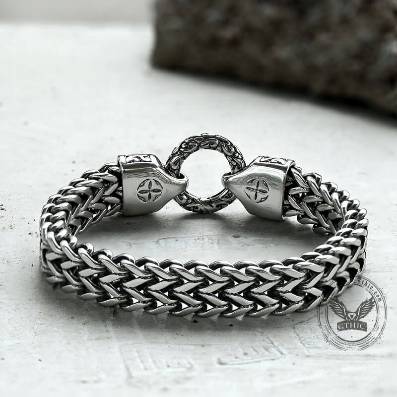 Double Ghost Head Buckle Stainless Steel Skull Bracelet