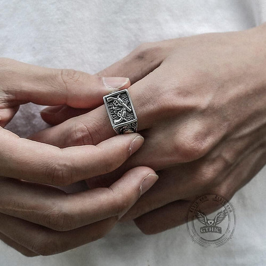 Double Guns Stainless Steel Ring