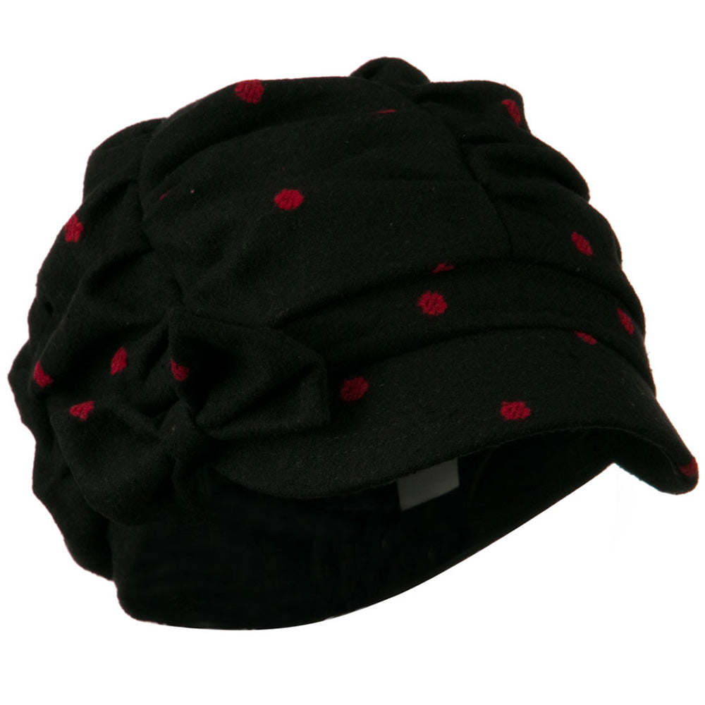 Dagny Polka Dot Newsboy Hat