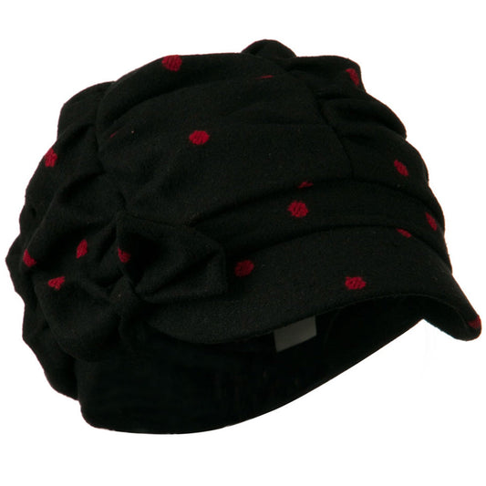 Dagny Polka Dot Newsboy Hat