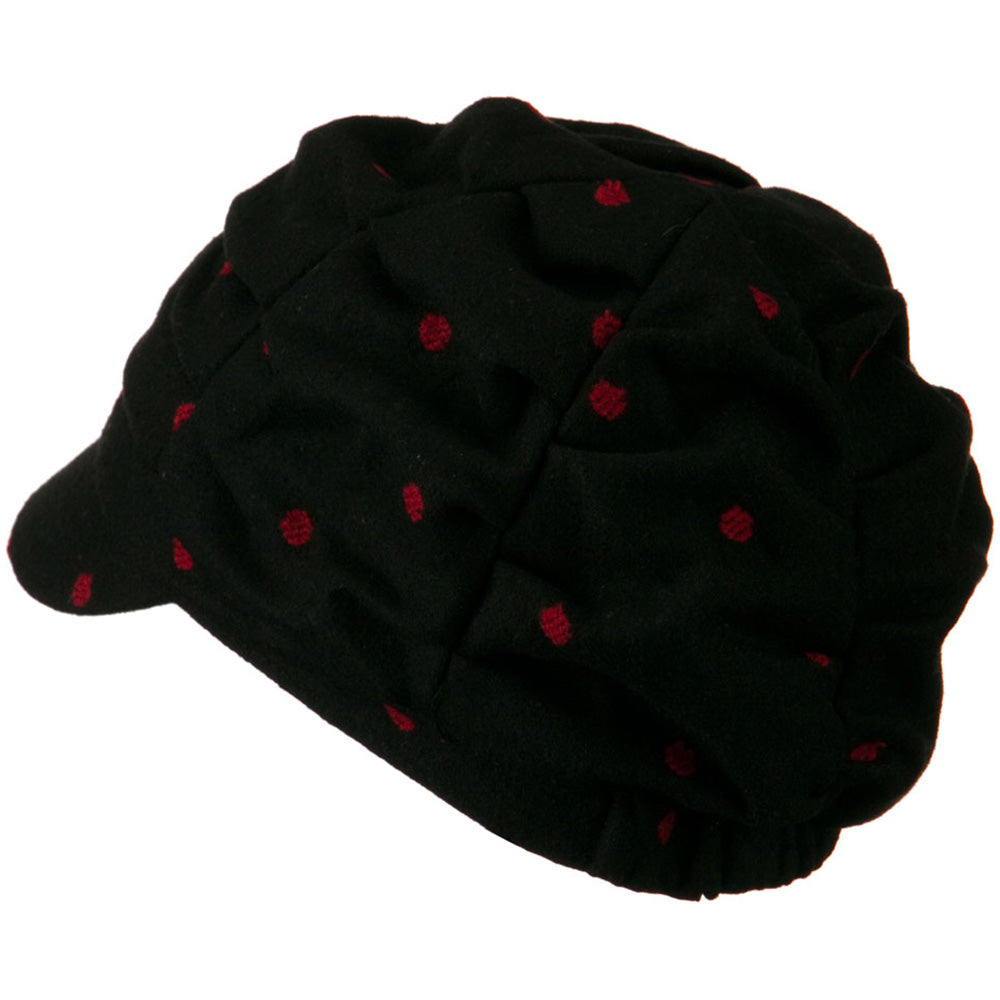 Dagny Polka Dot Newsboy Hat