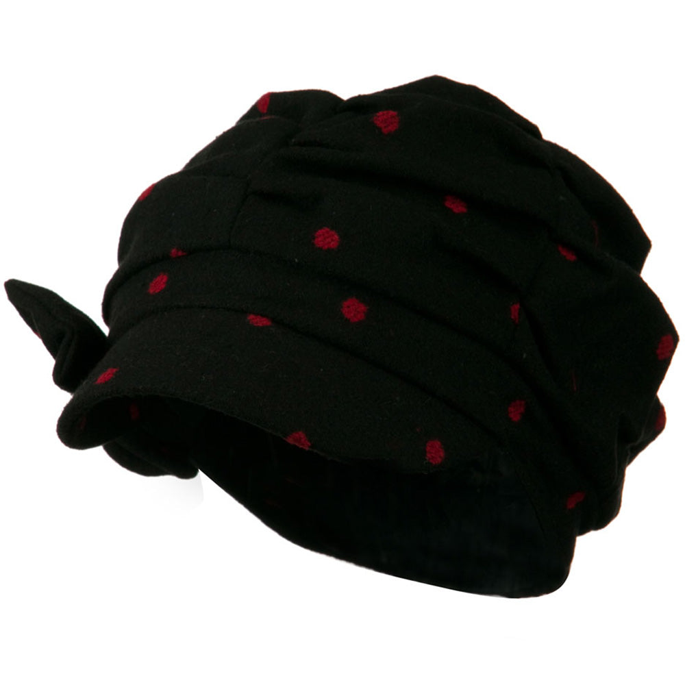 Dagny Polka Dot Newsboy Hat