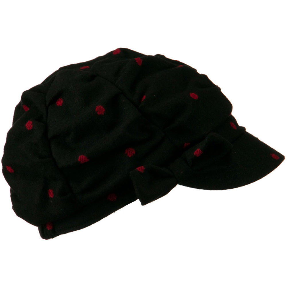Dagny Polka Dot Newsboy Hat