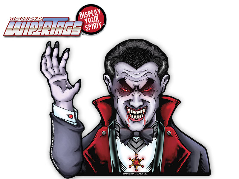 Dracula Vampire Waving WiperTag with Decal