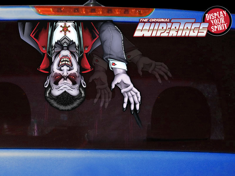 Dracula Vampire Waving WiperTag with Decal