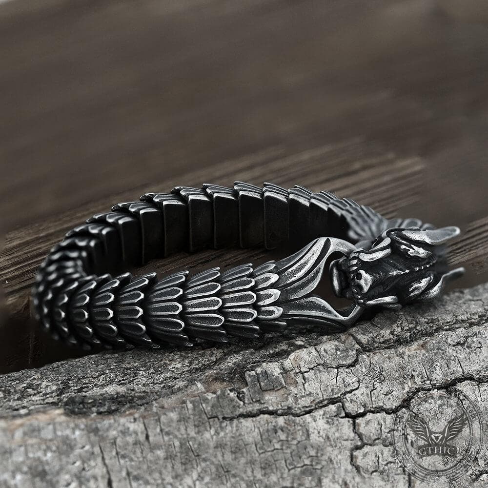 Dragon Scale Stainless Steel Bracelet