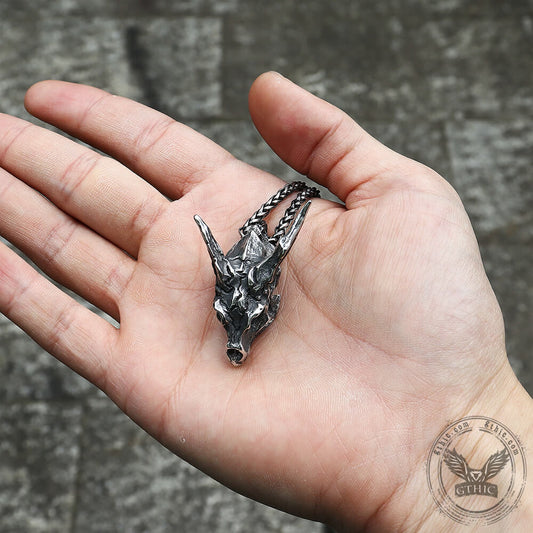 Dragon Skull Stainless Steel Pendant